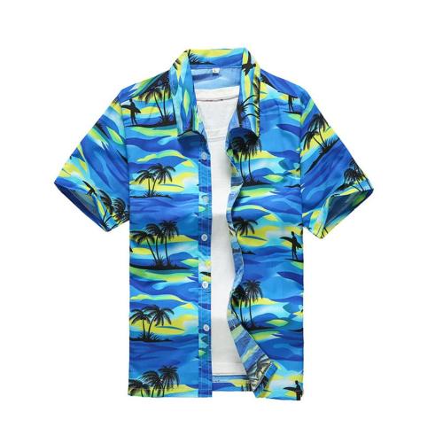 Casual plus size  coco print non-stretch loose shirt(no inside t-shirt)