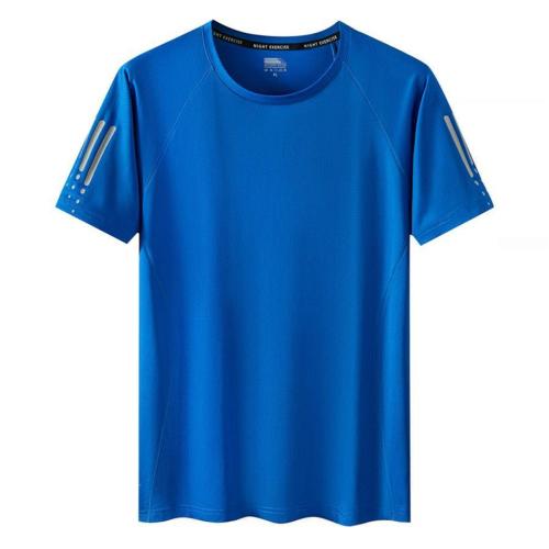 Casual plus size slight stretch letter print sports quick dry t-shirt