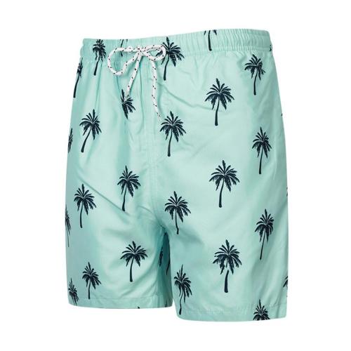 Plus size coconut batch printing lining breathable quick dry beach shorts#1