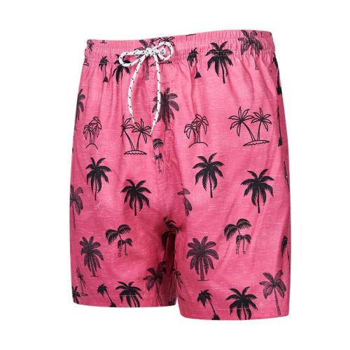 Plus size coconut batch printing lining breathable quick dry beach shorts#2