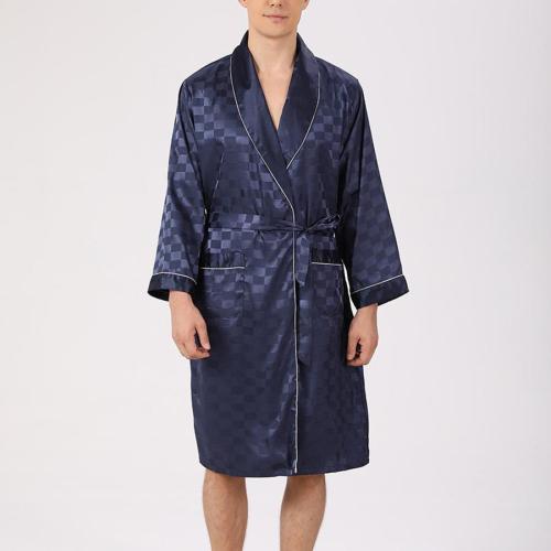 Plus size plaid batch printing satin pocket belt nightgown shorts sets loungewear