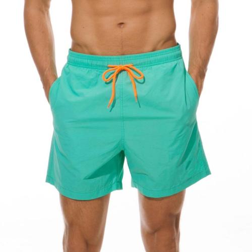 Beach plus size non-stretch 4 colors tie-waist surfing shorts(with lined)
