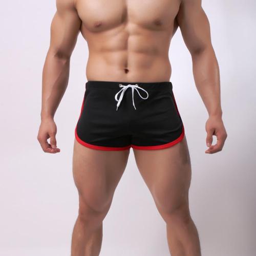 Plus size slight stretch contrast color drawstring trunks size run small