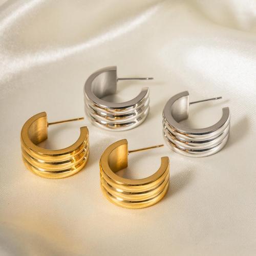 One pair stainless steel geometry simple earrings(length:2cm)