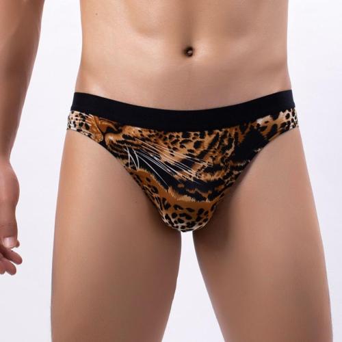 Sexy plus size slight stretch tiger batch printing low waist briefs