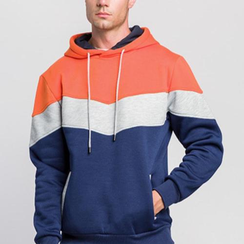 Casual plus size slight stretch pocket contrast color sweatshirts pants sets