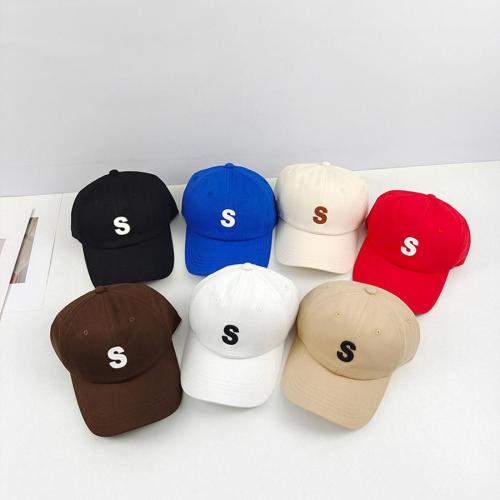 One pc letter decor pure cotton all-match breathable baseball cap 56-58cm