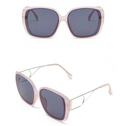One pc stylish new 6 colors big frame metal glasses leg uv protection sunglasses