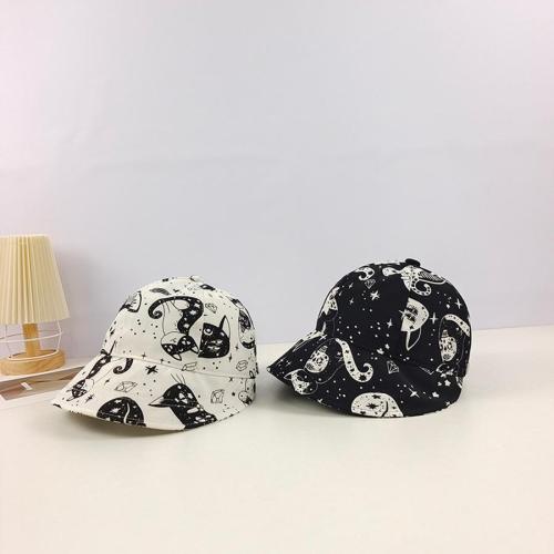 One pc fashion cat batch printing collapsible hat 56-58cm