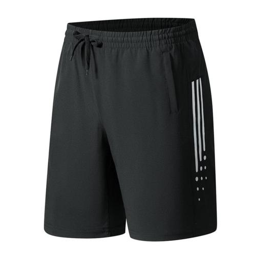 Sports plus size non-stretch stripe print moisture wicking quick dry shorts