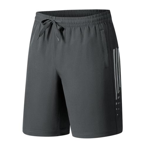 Sports plus size non-stretch stripe print moisture wicking quick dry shorts#1