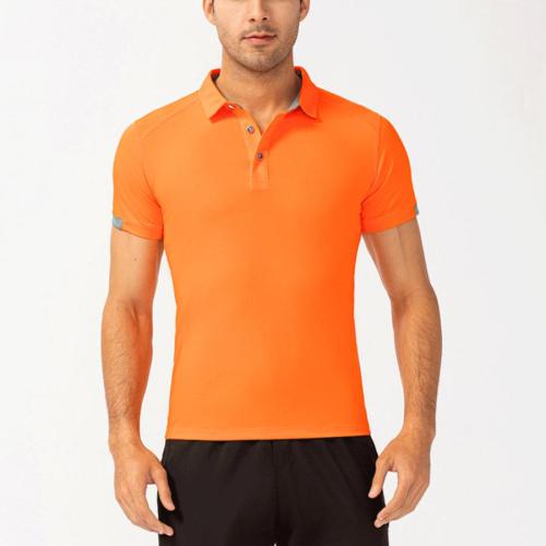 Sports plus size slight stretch quick-dry breathable polo shirt size run small