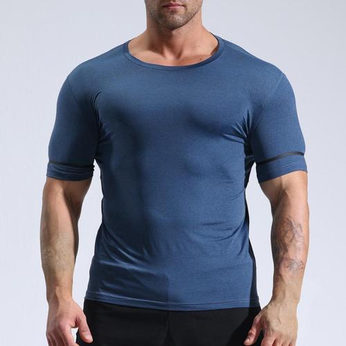 Sports plus size high stretch solid quick dry fitness t-shirt size run small
