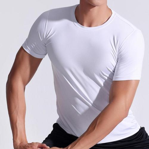 Sports plus size high stretch simple solid quick dry t-shirt size run small
