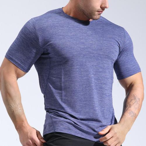 Sports plus size high stretch solid round neck quick dry t-shirt size run small