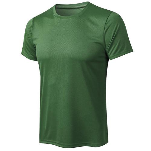 Sports plus size slight stretch quick dry breathable short sleeve solid t-shirt
