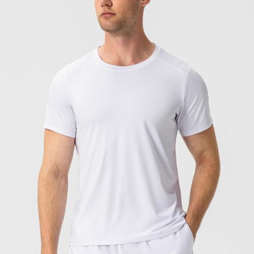 Sports plus size slight stretch simple solid quick-dry breathable t-shirt