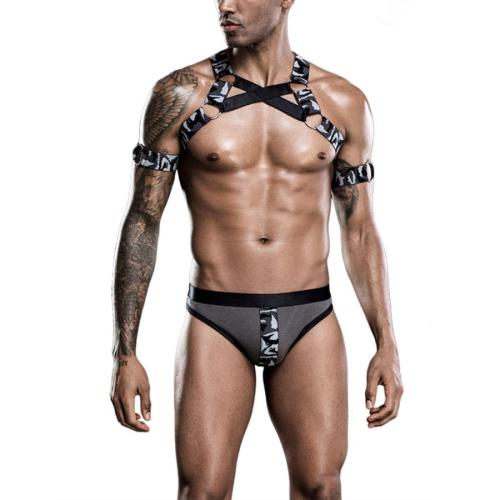 Sexy slight stretch camo bondage temptation costume (with a pair arm ring)