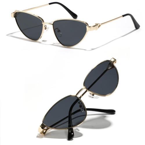 One pc stylish new 5 colors uv protection metal triangle frame sunglasses