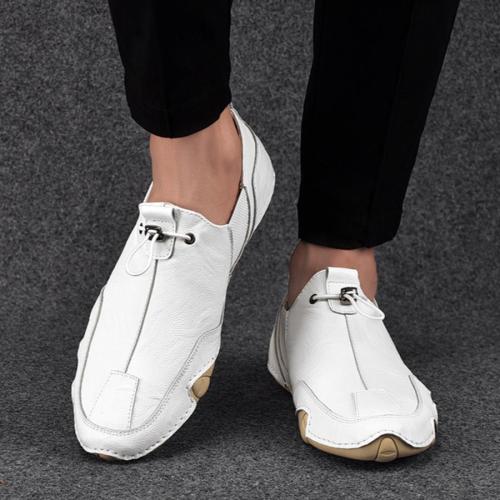Stylish solid color pu all-match soft lazy peas shoes