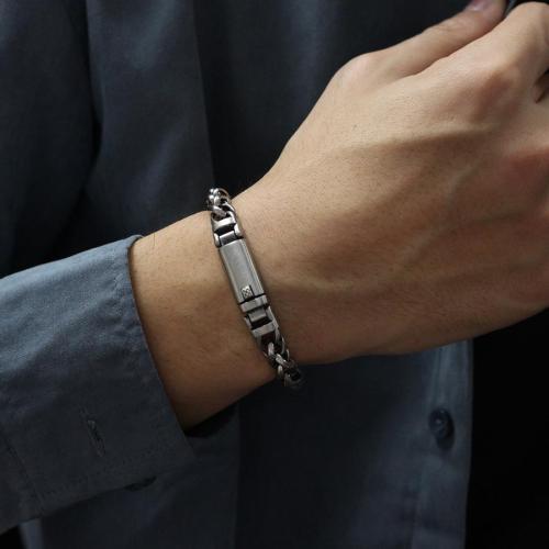 One pc hip hop street style stainless steel bracelets(length:230mm)