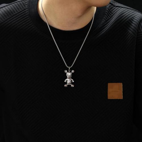 One pc hip hop stainless steel calf pendant necklace(length:3*55cm)