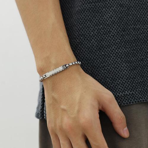 One pc stainless steel simple bracelets(length:180+30mm)