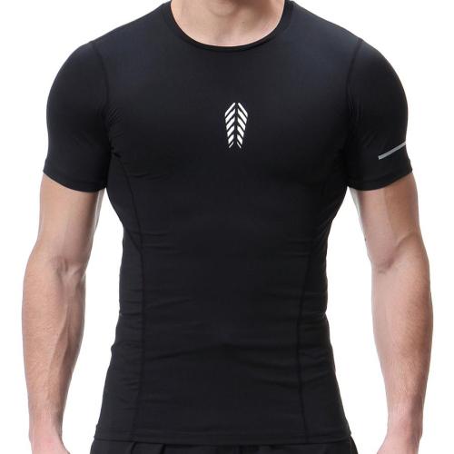 Sports plus size high stretch short sleeve basketball training tight top
