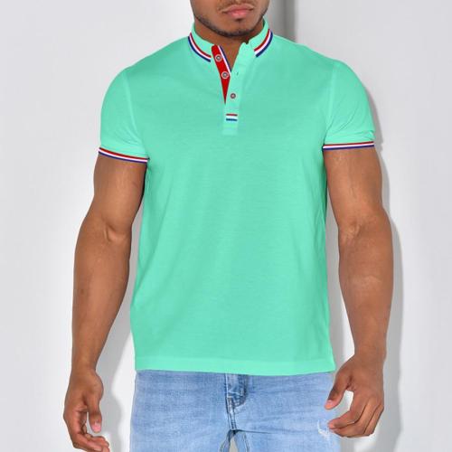 Casual plus size slight stretch short sleeve all-match polo shirt