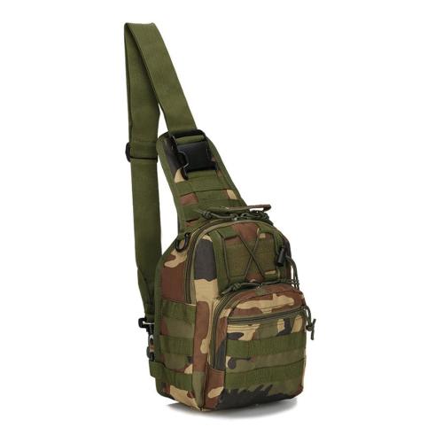 Stylish new canvas camo printing zip-up adjustable shoulder bag