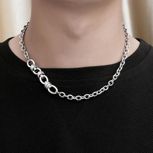 One pc titanium steel hip hop necklace(length:60cm)