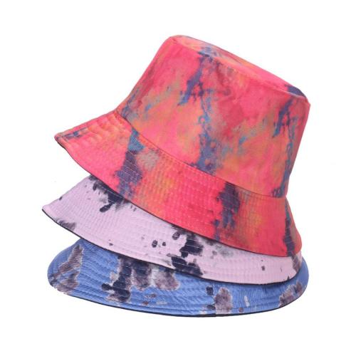 One pc casual graffiti tie dye visor bucket hat 58cm