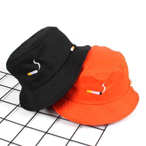 One pc street style foldable cigarette embroidery bucket hat 56-58cm