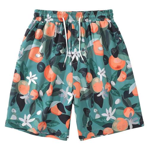 Casual plus size non-stretch floral batch printing shorts(size run small)