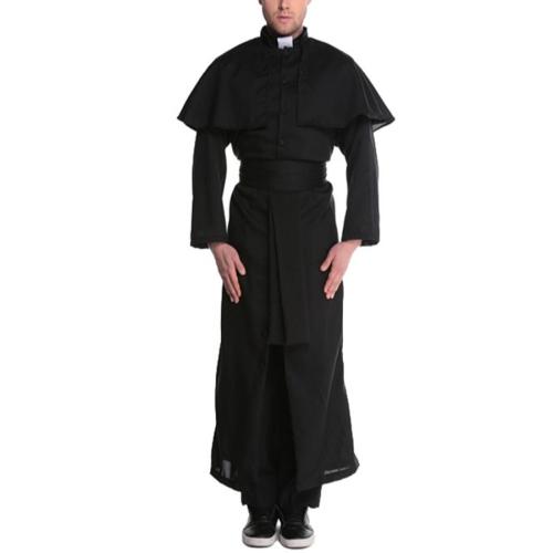 Halloween cosplay priest costume(with shawl & belt)