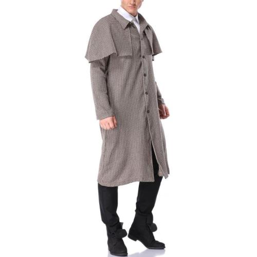 Halloween cosplay holmes costume(only coat,with hat)