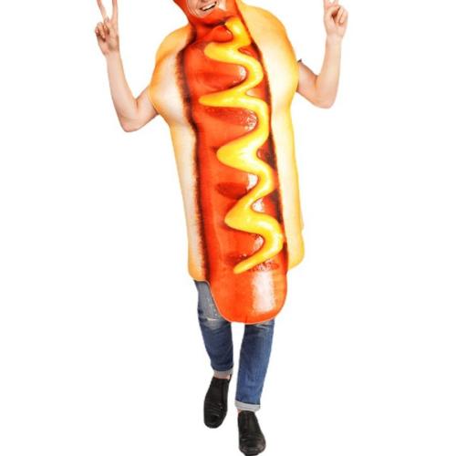 Halloween non-stretch hot dog onesie costume(only hot dog)