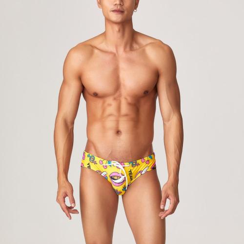 Sexy plus size batch printing tie-waist swim trunks(size run small)