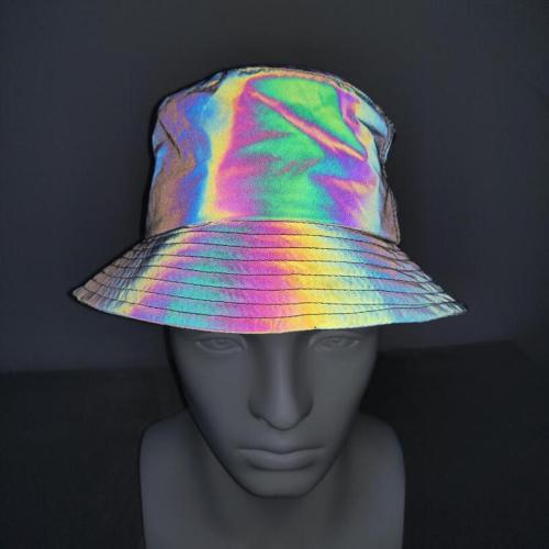 One pc rainbow reflective hip hop buckle hat 58cm