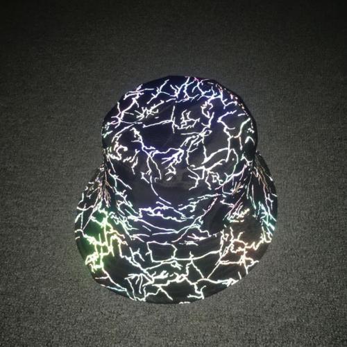 One pc reflective lightning streak hip-hop personality buckle hat 58cm