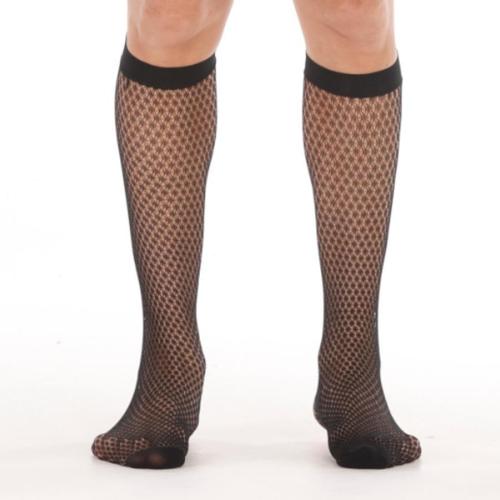 Sexy stretch mesh jacquard stockings