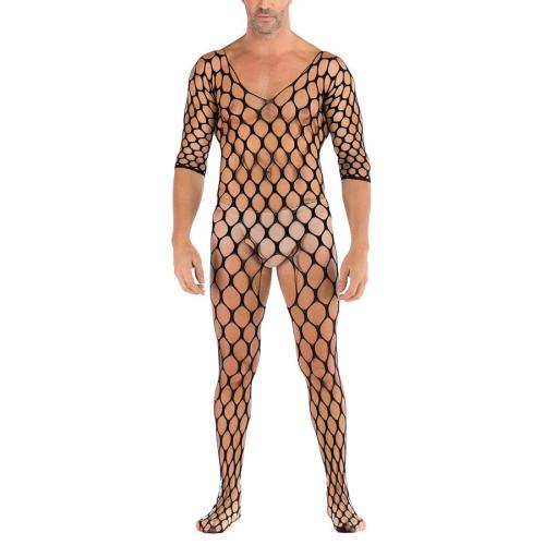 Sexy stretch fishnet hollow teddy collection(no thong)