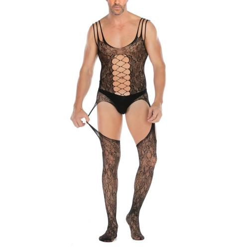 Sexy stretch jacquard sling cross hollow garter teddy collection(no thong)