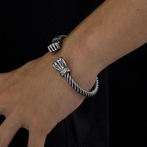 One pc stainless steel muscle man fist domineering bracelets(length:180mm)
