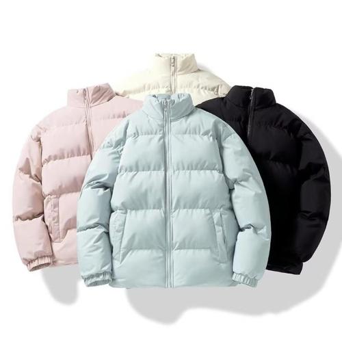 Casual plus size non-stretch 4-colors solid warm down jacket size run small