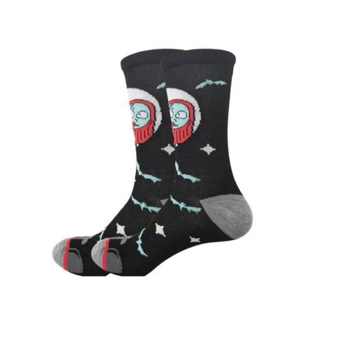 One pair new halloween thriller cartoon pattern cotton socks#1