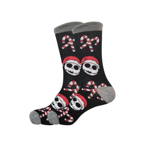 One pair new halloween thriller cartoon pattern cotton socks#3
