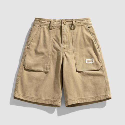 Casual plus size non-stretch 5 colors loose cargo shorts size run small