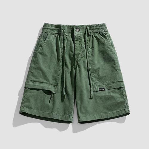 Casual plus size non-stretch 5 colors loose cargo shorts size run small