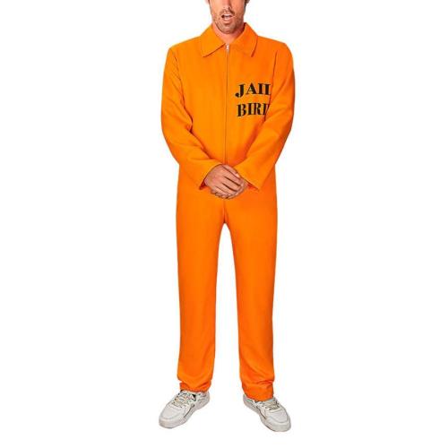 Halloween plus-size non-stretch cosplay prisoner costume